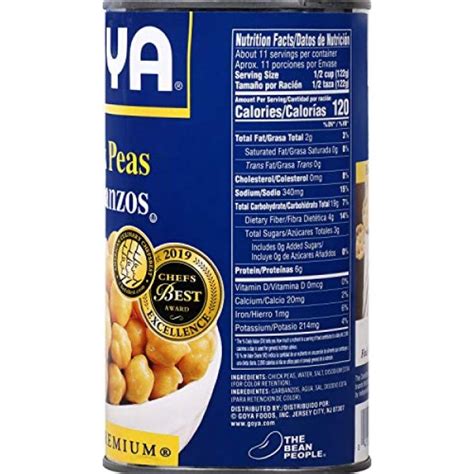 Goya Foods Chick Peas Garbanzo Beans 46 Ounce Can Pack