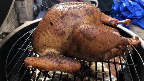 bbq smoked turkey in the big green egg youtube