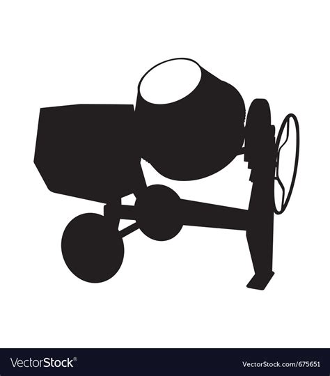 • ensured that all tools, as well as equipment, were made available to. Cement mixer silhouette Royalty Free Vector Image