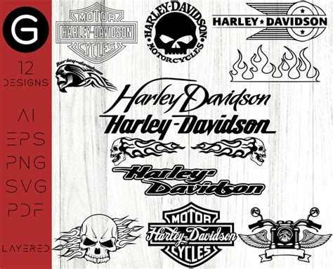 Harley Davdson Svg File For Bundle Harley Davidson Cricut Etsy