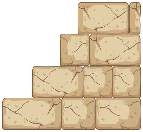 Stone Tiles Texture In Cartoon Style Stock Vector Illustration Of