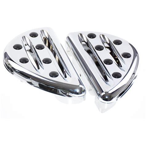 Chrome Rear Passenger Foot Pegs Floorboards For Harley Touring Dyna