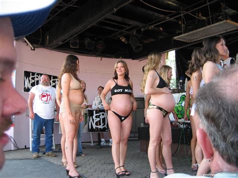Pregnant Bikini Women At An Miss Contest Naked And Nude In Public