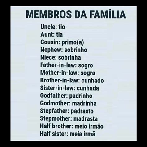 Atividades Sobre Familia Em Ingles