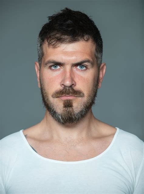 Portrait Of Serious Man Man Portrait Bearded Guy Human Expression