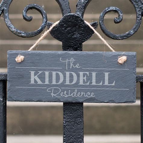 Personalised Hanging Slate Sign The Residence Of Slate Signs