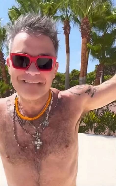 Robbie Williams Dances Shirtless As He Enjoys Lavish Ibiza Break With Wife Ayda Field Irish