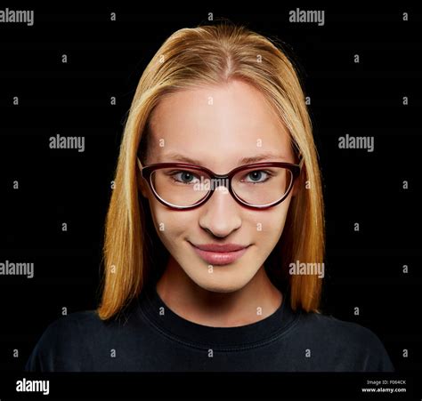 Blonde Girl With Glasses Smiling Hi Res Stock Photography And Images