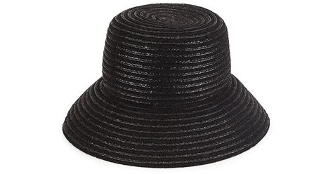 Gigi Burris Millinery Ida Wool And Straw Bucket Hat In Black Lyst