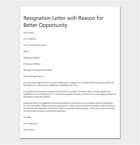 Best Resignation Letter Examples And Templates Word Pdf