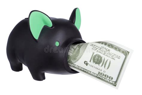 Piggy Bank With Dollar Note Stock Image Image Of Piggybank Finance