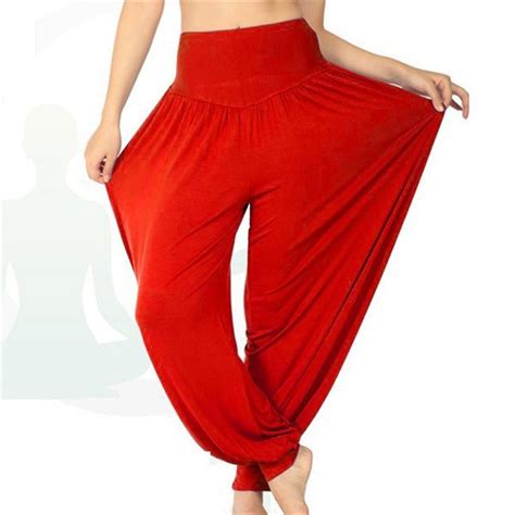 Women Long Pants Harem Modal Dancing Trouses Wide Belly Dance Comfy