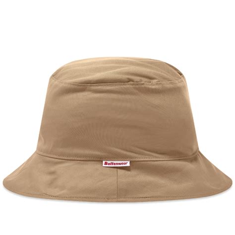 Battenwear Reversible Bucket Hat Tan And Clay Ikat End