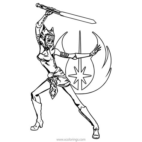 Star Wars Ahsoka Coloring Pages Sketch Coloring Page