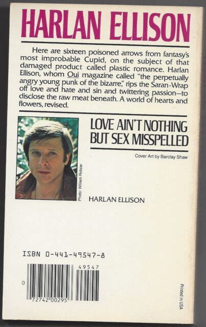 Love Aint Nothing But Sex Misspelled By Harlan Ellison 1983 Mass