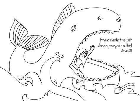 Jonah And The Whale Coloring Page At Getdrawings Free