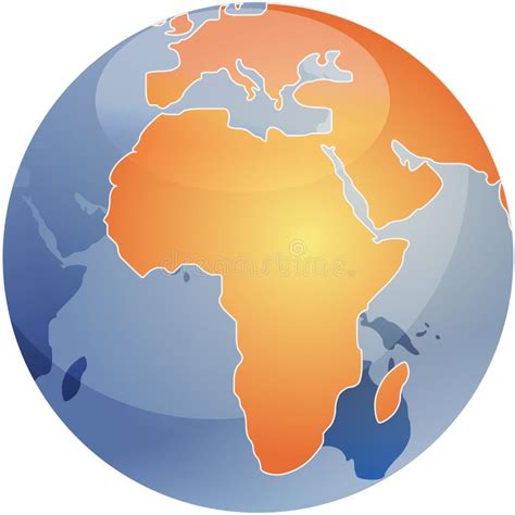 Map Of Africa On Globe Stock Vector Image Of Countries 6036174