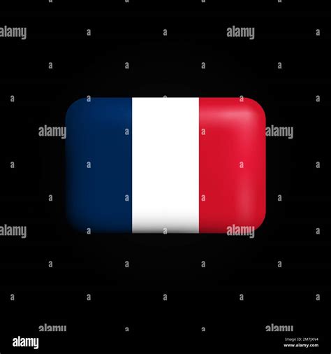 France Flag 3d Icon National Flag Of France Vector Illustration Stock