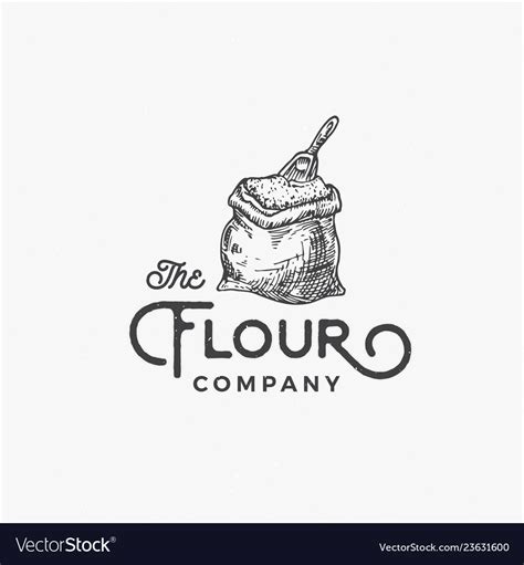 Flour Company Abstract Sign Symbol Or Logo Vector Image