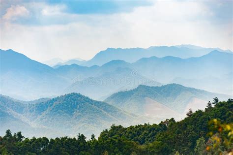 Mystical Landscape Of Misty Mountains Stock Photo Image Of Beautiful