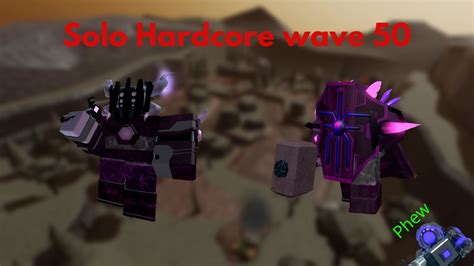 Solo Hardcore Wave 50 Roblox Tower Defence Simulator Youtube