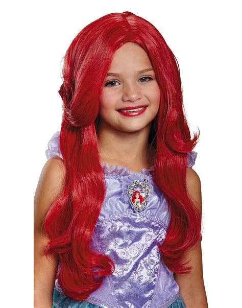 Disney Princess Little Mermaid Ariel Deluxe Child Wig Long Red Hair