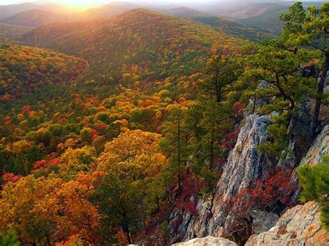 Just As The Sun Is About To Set Over The Ouachitas National Forest