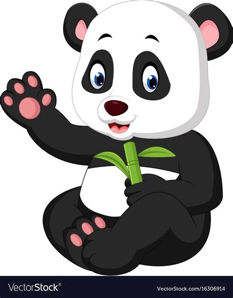 Baby Panda Cartoon Vector Image On Vectorstock Panda Illustration