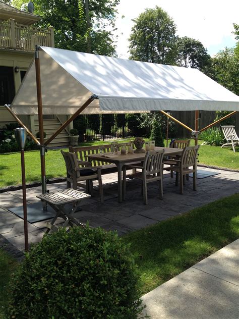 Backyard Awning Freestanding Retractable Canopy