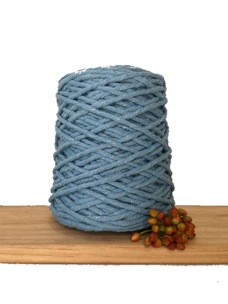 1kg Coloured 1ply Macrame Cotton String 5mm Dusty Blue Knot Knitting