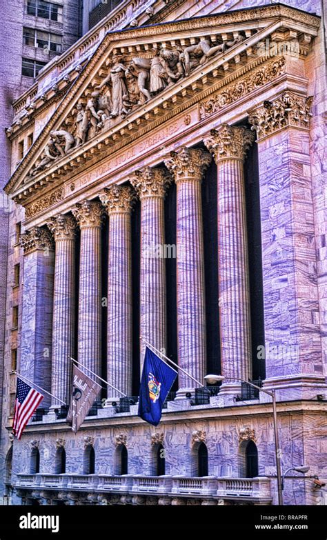 The Beauty Of The Front Of The New York Stock Exchange Nyse Building On