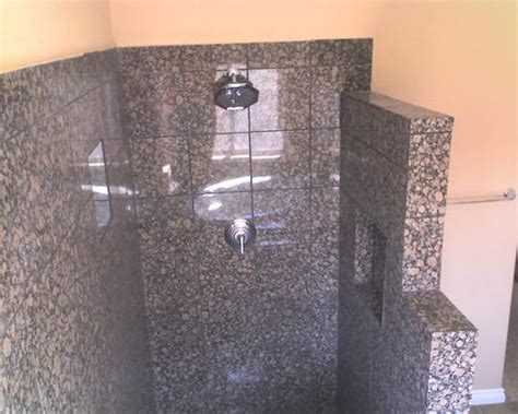 The elegant print is inspired by mediterranean tiles. Doorless shower design(s) - Which one is better? - Ceramic ...