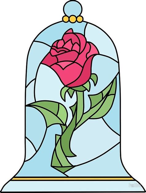 Beauty And The Beast Rose Stained Glass The Digital Art May Be