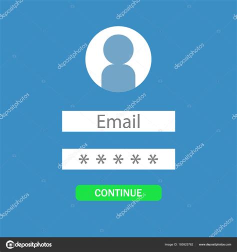 Clean Login Form Page Vector Icon Illustration Flat Design — Stock