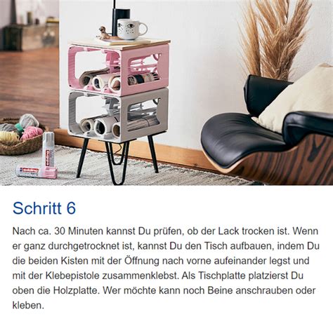 Der standfeste kistenständer sorgt für ordnung in ihren vorratsräumen und verfügt über. Beistelltisch aus Getränkekisten - eine Kreatividee von edding