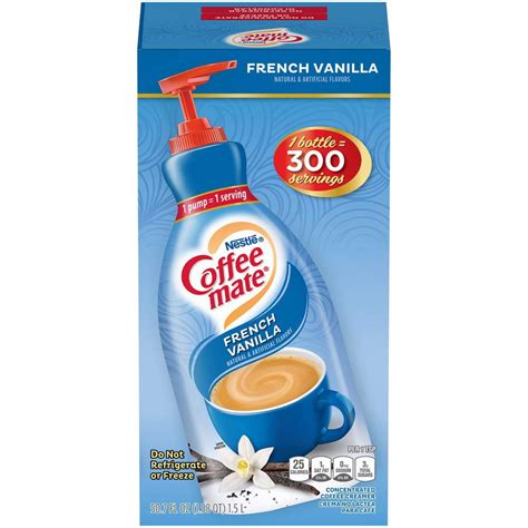 Nestle Coffee mate Coffee Creamer, French Vanilla, Liquid Pump Bottle