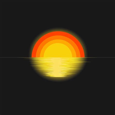 Premium Vector Sunset Sea Abstract Background Vector