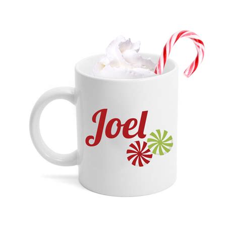 Bring a lot more holiday cheer to your tree with a custom ceramic ornament. Christmas Candy Personalized Mug
