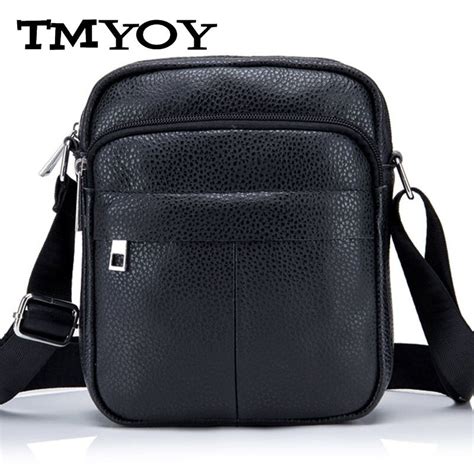 Tmyoy Fashion Genuine Leather Men Bags Male Cowhide Messenger Bag Small