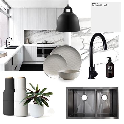 (some affiliate links are provided in this post.) i'm just checking all kinds of little questions off of the list over here this week. Monochrome kitchen Interior Design Mood Board by Janine ...