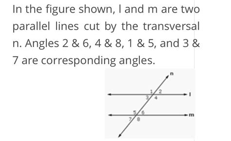 What Are Three Pairs Of Corresponding Angles