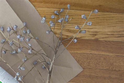 Diy Spray Painted Tree Branch Decor