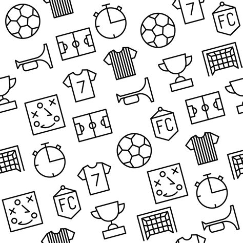Soccer Seamless Pattern Vector Art Icons And Graphics For Free Download
