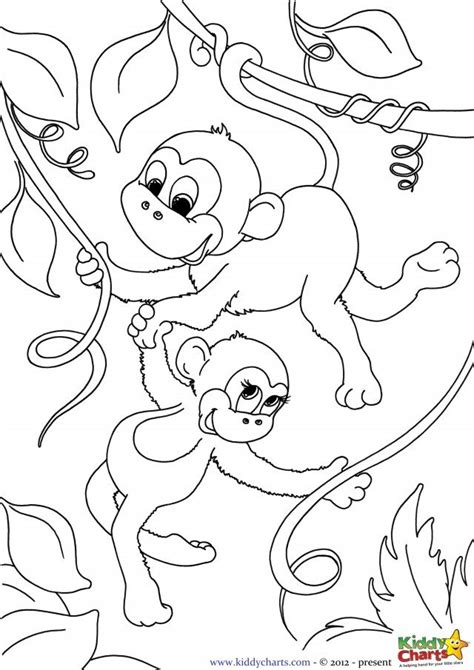 monkey pop  card template  monkey colouring page