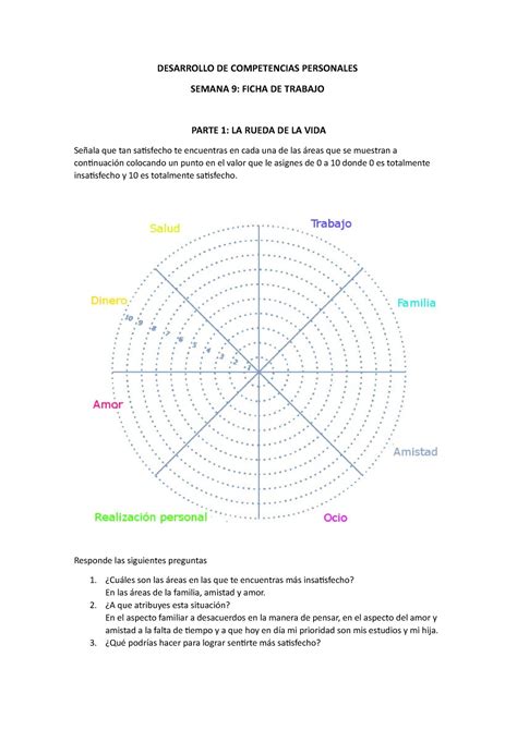 Semana Ficha De Trabajo Desarrollo De Competencias Personales