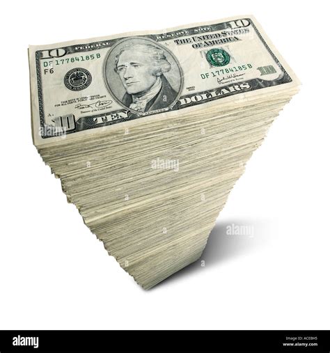 Stack Of Us 10 Dollar Bills Stock Photo Alamy