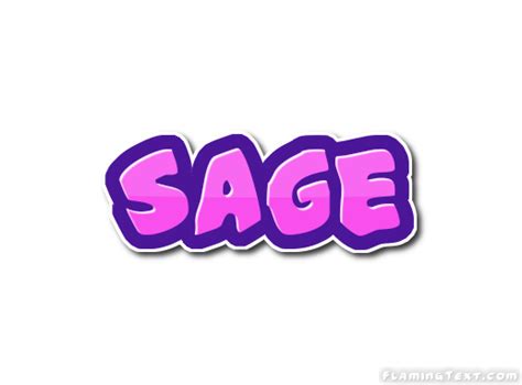 Sage Лого Бесплатный инструмент для дизайна имени от Flaming Text