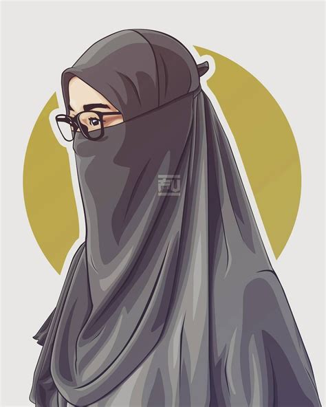 Vector Hijab Niqab Ahmadfu22 Gambar Gambar Kartun Kartun