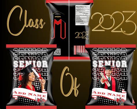 Graduation Chip Bag Template Printable Chip Bags Chip Etsy