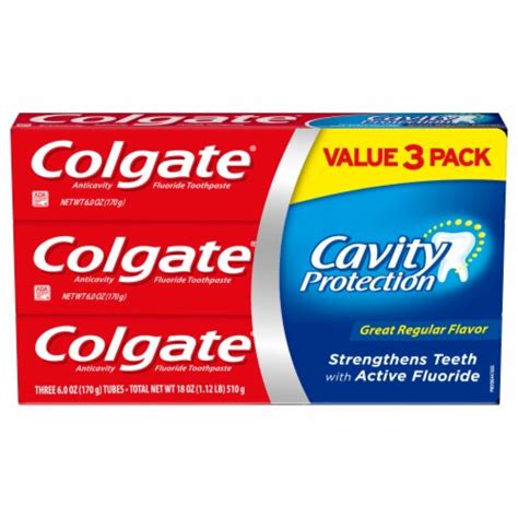Colgate Cavity Protection Regular Flavor Toothpaste Value Pack 3 Count